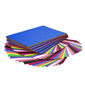 Construction Paper, Assorted Colors, 9 inches x 12 inches, 50 Sheets, Heavyweight Construction Paper, Crafts, Art, Painting, Coloring, Drawing, Creating, Arts and Crafts