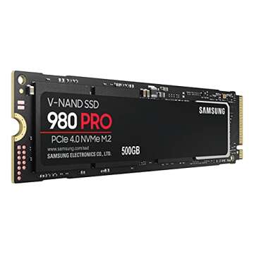 SAMSUNG 980 PRO 500GB PCIe 4.0 NVMe M.2 SSD V NAND Technology MZ V8P500BW