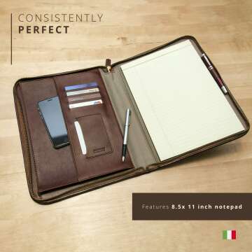 Italian Leather Executive Padfolio