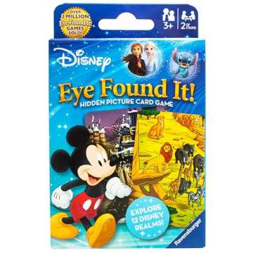 Ravensburger World of Disney Eye Found It! Card Game - Fun Disney Trip Essential | Skill-Building Family Game | Stocking Stuffer for Kids 3-5 | FSC-Certified Materials