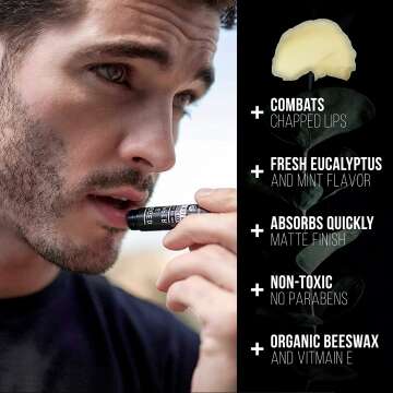 Organic Men's Peppermint Lip Balm - Natural Hydration