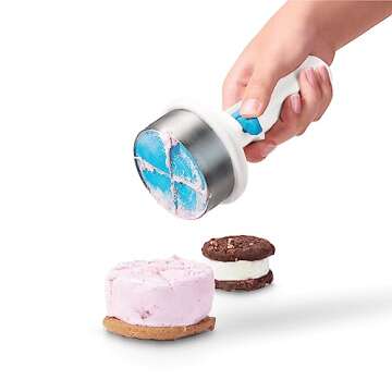 Dreamfarm Icepo Easy One-Handed Ice Cream Sandwich Scooper for Ice Cream Scoops, Gelato Scoops, Sorbet Scoops - White