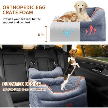 Dog Car Seat - Safe & Comfortable for Small Pets