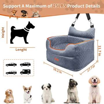 Dog Car Seat - Safe & Comfortable for Small Pets