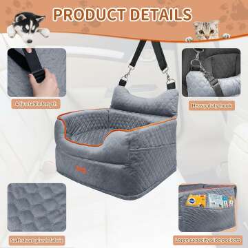 Dog Car Seat - Safe & Comfortable for Small Pets