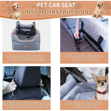 Dog Car Seat - Safe & Comfortable for Small Pets