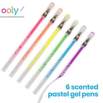 Ooly Scented Totally Taffy Gel Set of 6 Pens - 1.00 mm NIB, Pastel Scented Gel Pens for Kids, Adults, Art Supplies and stationery Supplies