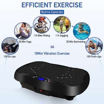 Vibration Plate Exercise Machine with Remote Control, Vibration Platform, Whole Body Workout Machine, Fitness Machine, Foots Massage, Pain Relief, Home Office(No Resistance Bands)