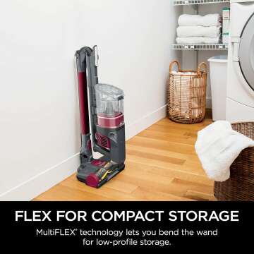 Shark IZ163H Pet Plus Cordless Stick Vacuum with Self-Cleaning Brushroll and HEPA Filter, Lightweight Deep Cleaning Vacuum for Carpet and Hard Floors, Folds for Easy Storage, 40-min Runtime, Raspberry