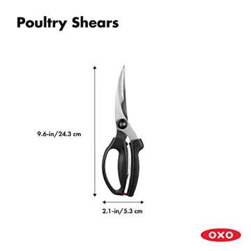 OXO Good Grips Spring-Loaded Poultry Shears, Black