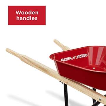 Radio Flyer Kid's Wheelbarrow, Red Toy Wheelbarrow for Children