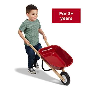 Radio Flyer Kid's Wheelbarrow, Red Toy Wheelbarrow for Children