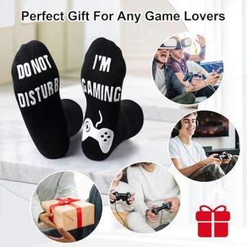 Do Not Disturb I'm Gaming Socks,Christmas Men Gifts for Men,Stocking Stuffers for Teenage Boys,Gifts For Boys,Son,Men,Dad