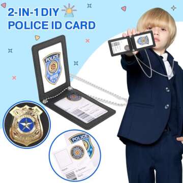 IVENRXIU Police Role Play Set - Fun Dress Up Toys for Kids