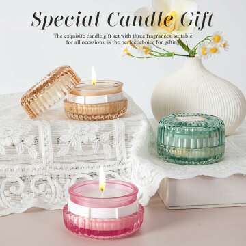 3 Pack Aromatherapy Scented Candles Gift Set