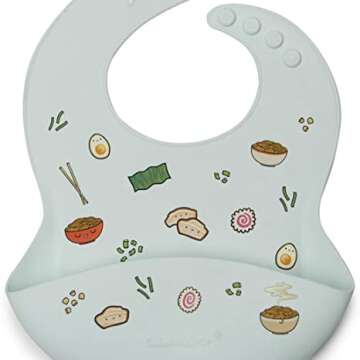 dpa Waterproof Silicone Feeding Bib for Mess-Free Feeding