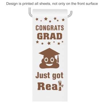 Toilet Paper 2021 Happy Graduation College High School Graduation Toilet Paper Gifts Idea Prank Funny Gag Graduation Decorations Party Favors （2pcs）