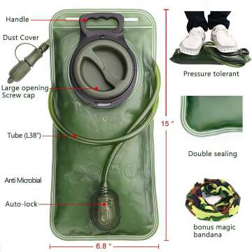 Multi-Size Hydration Bladder for Hiking & Sports