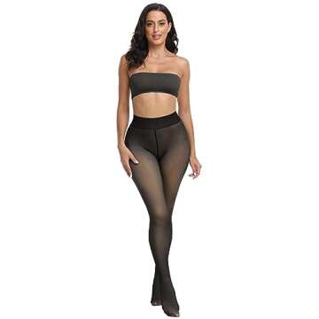 Warm Fleece Lined Tights for Women - CHRLEISURE