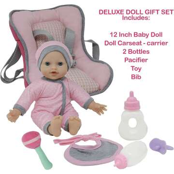 Doll Travel PlaySet with 12 Inch Doll and Accessories