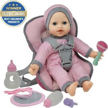 Doll Travel PlaySet with 12 Inch Doll and Accessories