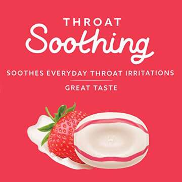 HALLS Throat Soothing (Previously HALLS Breezers) Creamy Strawberry Throat Drops, Economy Pack, 70 Drops