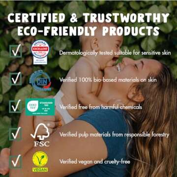 Eco by Naty Eco-Friendly Baby Diapers - 100% Plant-Based Materials on Skin, Soft, for Sensitive Skin & Super Absorbent (Size 4, 156 Count)