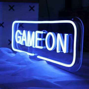 Game On USB LED Neon Sign for Gamers