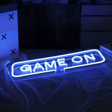 Game On USB LED Neon Sign for Gamers