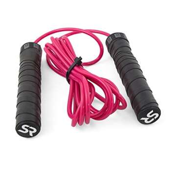 Sweat Performance Jump Rope ~ 10ft Adjustable Length Rope for Fitness and Speed Training ~ Includes Mesh Cary Bag & Bonus Rope (Pink Jump Rope)