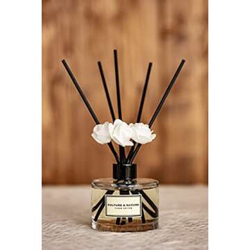 CULTURE & NATURE Reed Diffuser Set 6.7oz (200ml) Grapefruit Verbena Scented Diffuser with Sticks Home Fragrance Reed Diffuser for Bathroom Shelf Decor