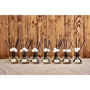 CULTURE & NATURE Reed Diffuser Set 6.7oz (200ml) Grapefruit Verbena Scented Diffuser with Sticks Home Fragrance Reed Diffuser for Bathroom Shelf Decor