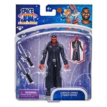 Oonies Moose Toys Space Jam: A New Legacy - Baller Action Figure - 5" Lebron James (Cyber Hero), Multicolor (14604)