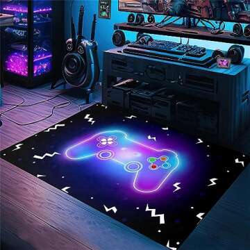 Gaming Rug for Boys Room-Gaming Carpet Gaming Carpet for Game Room Gaming Decor for Boys Room Gaming Area Carpet for Kids Bedroom Decor,3'×5'