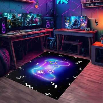 Gaming Rug for Boys Room-Gaming Carpet Gaming Carpet for Game Room Gaming Decor for Boys Room Gaming Area Carpet for Kids Bedroom Decor,3'×5'