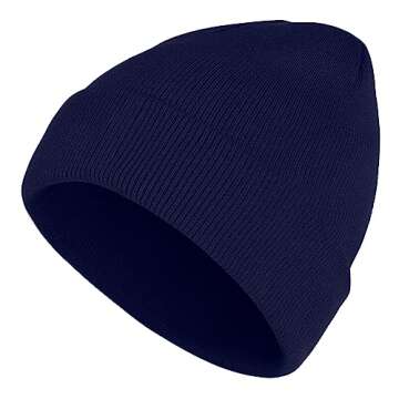 American Trends Beanie Hat for Men Women Knit Soft Cute Winter Hats Skull Hat Caps for Outdoor Beanie Hats Navy One Size