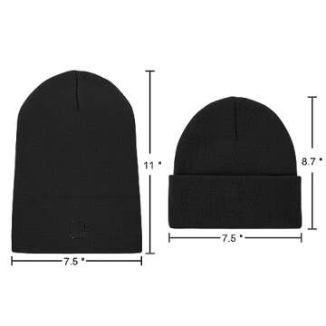 American Trends Beanie Hat for Men Women Knit Soft Cute Winter Hats Skull Hat Caps for Outdoor Beanie Hats Navy One Size