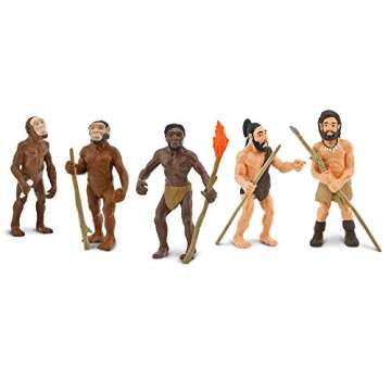 Safari Ltd. Evolution of Man Set - Detailed Educational Human Evolution Toy Figurines - Realistic Human Development Stages Collection for Boys, Girls & Kids Age 4+