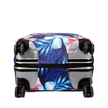 WUJIAONIAO Travel Luggage Cover Baggage Suitcase Protector Fit for 18-32 Inch Luggage (XL (for 29-32 inch luggage), Flower)