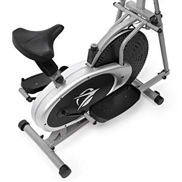 Plasma Fit Elliptical Machine Cross Trainer 2 in 1 Exercise Bike Cardio Fitness Home Gym Equipment