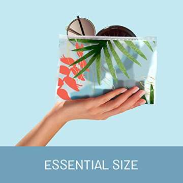 Ziploc Reusable Travel Makeup and Accessory Bag, Great for School or Work, Boho Collection, 5 Essential and 5 Skinny, 10 Bags Total