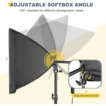 Torjim Softbox Photography Lighting Kit, 16'' x 16'' Professional Softbox Lighting Kit with 85W 3000-7500K LED Bulbs, Studio Lights for Photography/Video Recording/Live Streaming