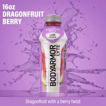 Drink Low-Calorie Sports Beverage, Dragonfruit Berry, Coconut Water Hydration, Natural Flavors With Vitamins, Potassium-Packed Electrolytes, Perfect For Athletes, 16 Fl Oz (Pack of 12)