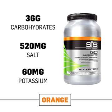 Science in Sport Go Electrolyte Energy Drink Powder, Orange Flavor Sports Performance & Endurance Supplement - 3.52 Lb