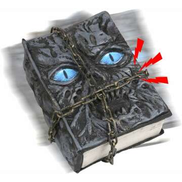 Halloween Decorations Indoor Magic Book, Can Move & Make Scary Noises Prop Book, for Haunted House Props, Halloween Party Gifts, Indoor Halloween Decor