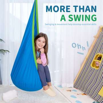 OUTREE Kids Pod Swing - Comfortable Cotton Hammock Chair