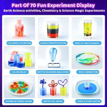 Science Kits for Kids - 70 Experiments Science Kit for Kids Age 4-12 Year Old, STEM Educational Science Toys Gifts for Girls Boys, Chemistry Set, Crystal Growing, Erupting Volcano