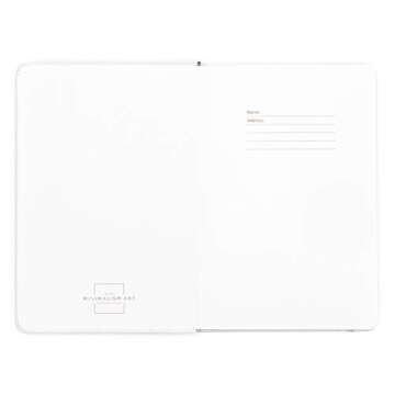 Minimalism Art, Premium Hard Cover Notebook Journal, Classic 5" x 8.3", 122 Numbered Pages, Gusseted Pocket, Ribbon Bookmark, Extra Thick Ink-Proof Paper 120gsm, San Francisco (Dotted, Amber Yellow)