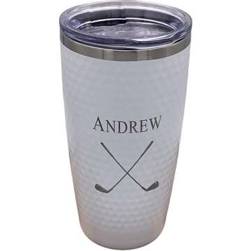 The Personal Exchange Personalized Golf Dimple Tumbler Insulated 20oz Golf Gift for Dad Husband