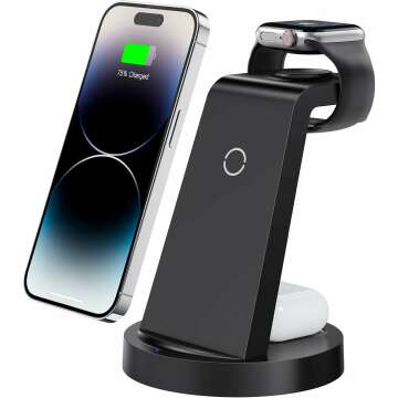 3 in 1 Charging Station for iPhone & Apple Devices - Fast Wireless Charging